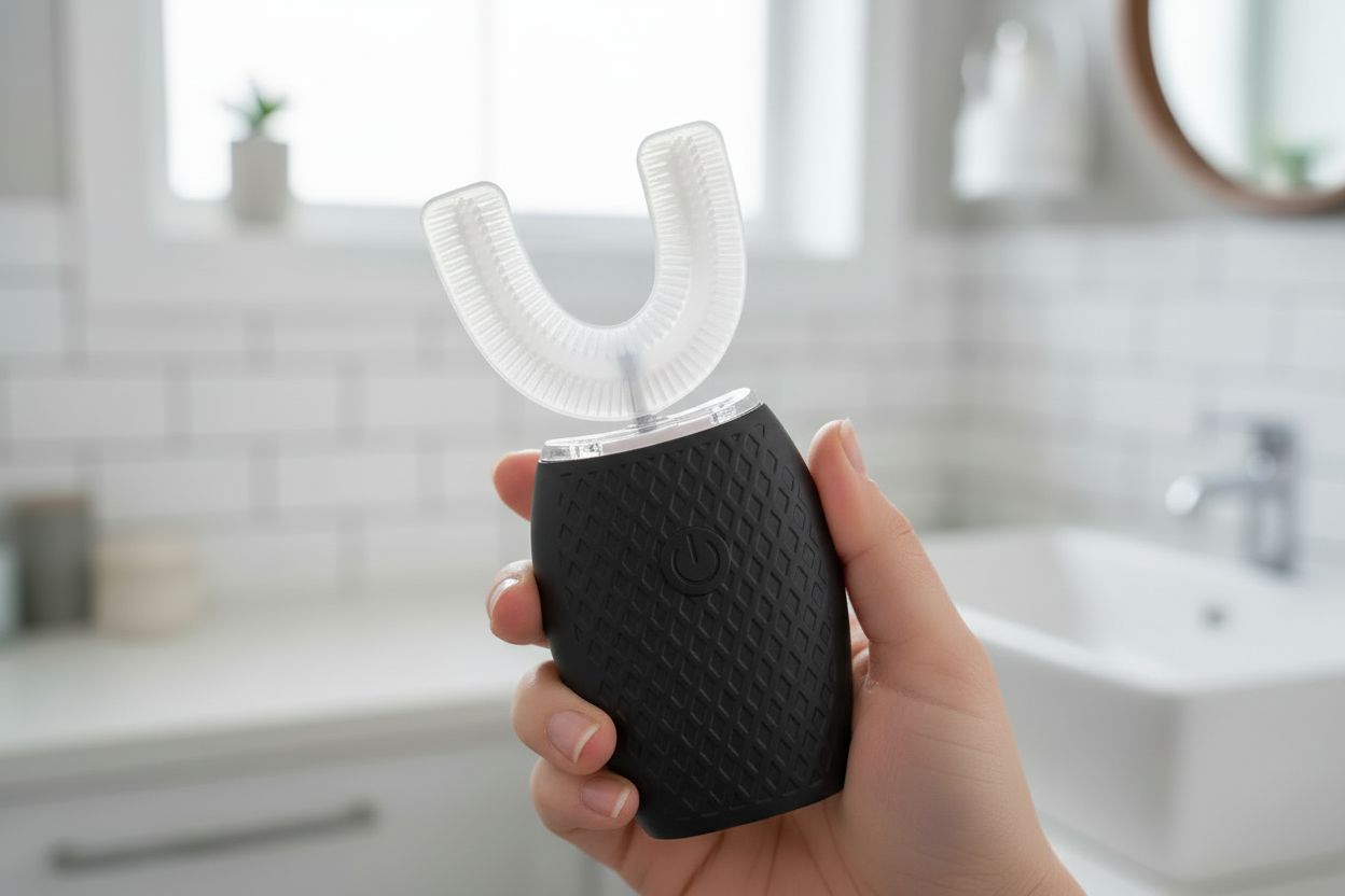 Dentra OmniBrush - Black matching pink composition